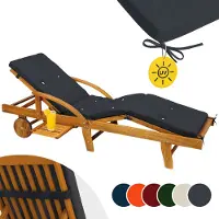 Detex Coussin gris anthracite pour transat 195cm