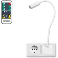 Monzana Lampe LED murale blanche Svetloba 46,5cm avec télécommande