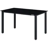 Casaria Table de jardin Bern anthracite 150x90x75cm en aluminium
