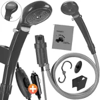 Monzana Douche de camping anthracite 12V avec pompe immergée