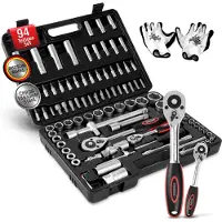 Monzana Mallette à outils 94 pcs acier au chrome-vanadium