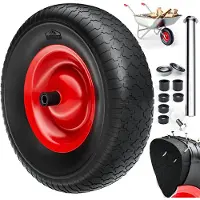 Gardebruk Roue de brouette anti-crevaison en mousse PU axe inclus