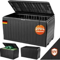 Deuba Coffre de jardin Keter anthracite 270L rangement