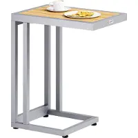 Casaria Table d'appoint naturel 50x40x66cm en forme "C"