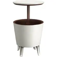 Keter Table de jardin glacière Cool Bar 30L blanc/marron