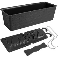 Monzana Jardinière Ratolla anthracite 39cm 6L plantes balcon