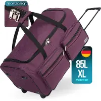 Monzana Grand sac de voyage trolley 85L Violet avec cadenas