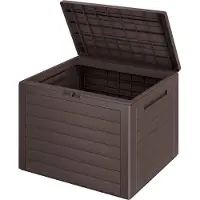 Casaria Coffre de jardin Lille brun 190L rangement