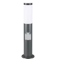 Monzana Lampadaire extérieur anthracite Dahlia acier inoxydable