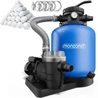 Monzana Filtre à sable 13200 L/h avec 1200gr de boules de filtration