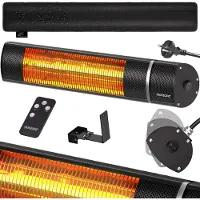 Monzana Chauffage radiant infrarouge 2000W Noir