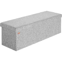 Casaria Banc coffre gris 115x38x38cm en MDF