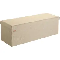 Casaria Banc Beige 115x38x38cm MDF pliable