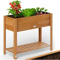 Casaria Lit surélevé en acacia certifié FSC 100x40x84cm