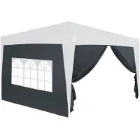 Deuba 2x Paroi latérale anthracite pour tonnelle de jardin 3x6m