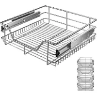 Casaria 4x Tiroir téléscopique rangement pour meuble de 50 cm