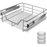Casaria 3x Tiroir téléscopique rangement pour meuble de 50 cm