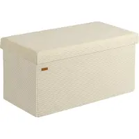 Casaria Banc Beige Cordon 76x38x38cm MDF pliable