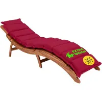 Detex Coussin rouge pour chaise longue rouge 183x56x7cm