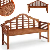 Deuba Banc de jardin 135x56x100cm Marlboro en eucalyptus FSC