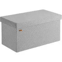 Casaria Banc Gris Cordon 76x38x38cm MDF pliable