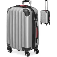 Monzana Valise rigide argent 35,5 x 21,5 x 50 cm