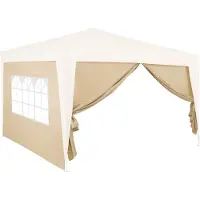 Deuba 2x Paroi latérale crème pour tonnelle de jardin Carpi 3x6m