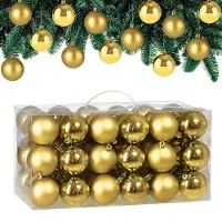 Casaria Lot de 54 boules de Noël or pour décoration de sapin