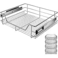 Casaria 4x Tiroir téléscopique rangement pour meuble de 60cm