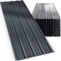 Gardebruk 12x Tôles de bardage 129cm x 46cm gris
