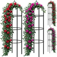 Gardebruk Colonne de roses, set de 4, noir 200x40cm