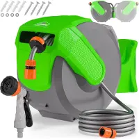 Gardebruk Enrouleur automatique de tuyau d'arrosage 30+2m 7en1