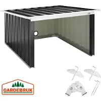 Gardebruk Garage robot tondeuse Anthracite métal 89x90x54cm