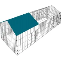 Cadoca Enclos pour lapins Vert 180x75x75cm Protection solaire