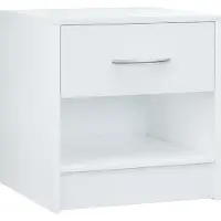 Casaria Table de chevet blanche 39x28x41cm