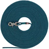 Trixie Hondenriem Sleeplijn Rond Zonder Handlus Petrol Blauw - 20 Mtr X 0,6 Cm (M, S, Chien, Sport canin)
