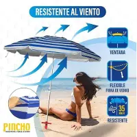 OEM Beachsommier 180 cm - Protection UV - Barres en aluminium - Léger - 15 kg - Système de suspension