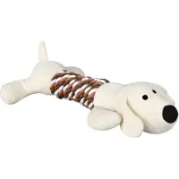Trixie 3x Animaux avec corde 32cm avec couineur (Jouet en peluche pour chiens)