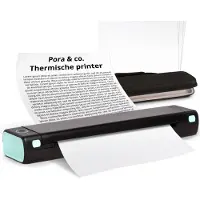 Pora&co Imprimante thermique A4, noir/vert