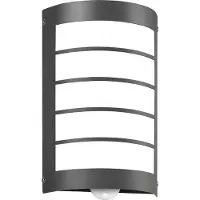 CMD 16/1/BM Applique murale en acier inoxydable anthracite IP44 E27 avec détecteur de mouvement