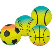 Trixie Balles en caoutchouc fluorescentes souple, 15 Pièces/paquet 7 cm