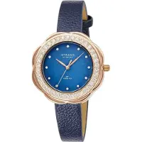 Strand Montre S735LXVLVL avec strass bleus