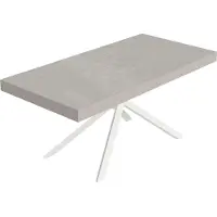 Itamoby Table Extensible Niket En Cachemire 200/304X90 Cm Avec Pieds Blancs