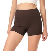 Merry Style Short de cyclisme pour femme , short court, boxer en coton MS10-392 (marron, XS)