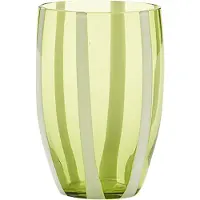 Zafferano Set De 6 Verres Gessato Tumbler En Verre Soufflé À La Bouche Couleur Vert Pomme Travaillés À La Main De Façon Artisanale Pour Une Table Moderne