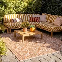 De Onlinewinkelier b.v. Volero - Tapis d'extérieur - Summer Oriental Terracotta - 140x200 cm
