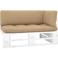 Syfax Canapé d'angle palette de jardin Bois de pin imprégné de blanc