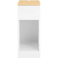 SoBuy Table de Chevet avec Tiroir Style Nordique Blanc