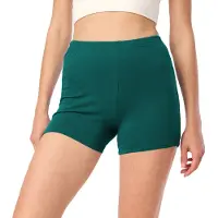 Merry Style Short pour femme , cuissard de cyclisme, short court, boxer en coton MS10-392 (vert émeraude, L)