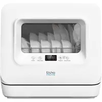 Kitchen Move Lave-vaisselle compact 3 couverts avec réservoir d'eau pose-libre blanc - - BAT-WQP4-6204 - wash clean